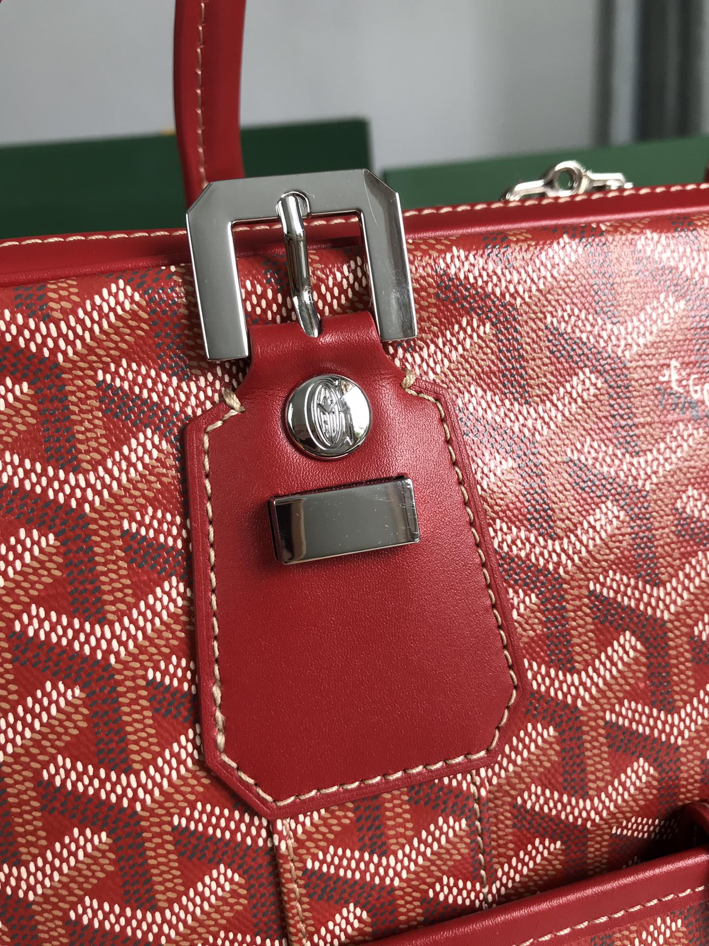 PORTE-DOCUMENT AMBASSADE 35 EN TOILE CLASSIQUE GOYARDINE ROUGE