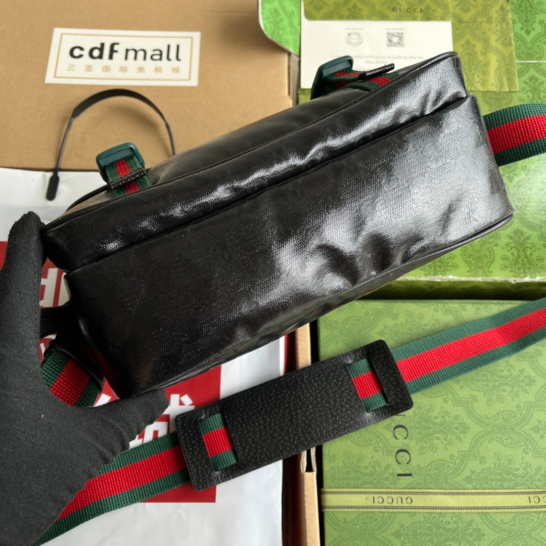 SAC MESSAGER 27 EN TOILE MONOGRAMME NOIRE