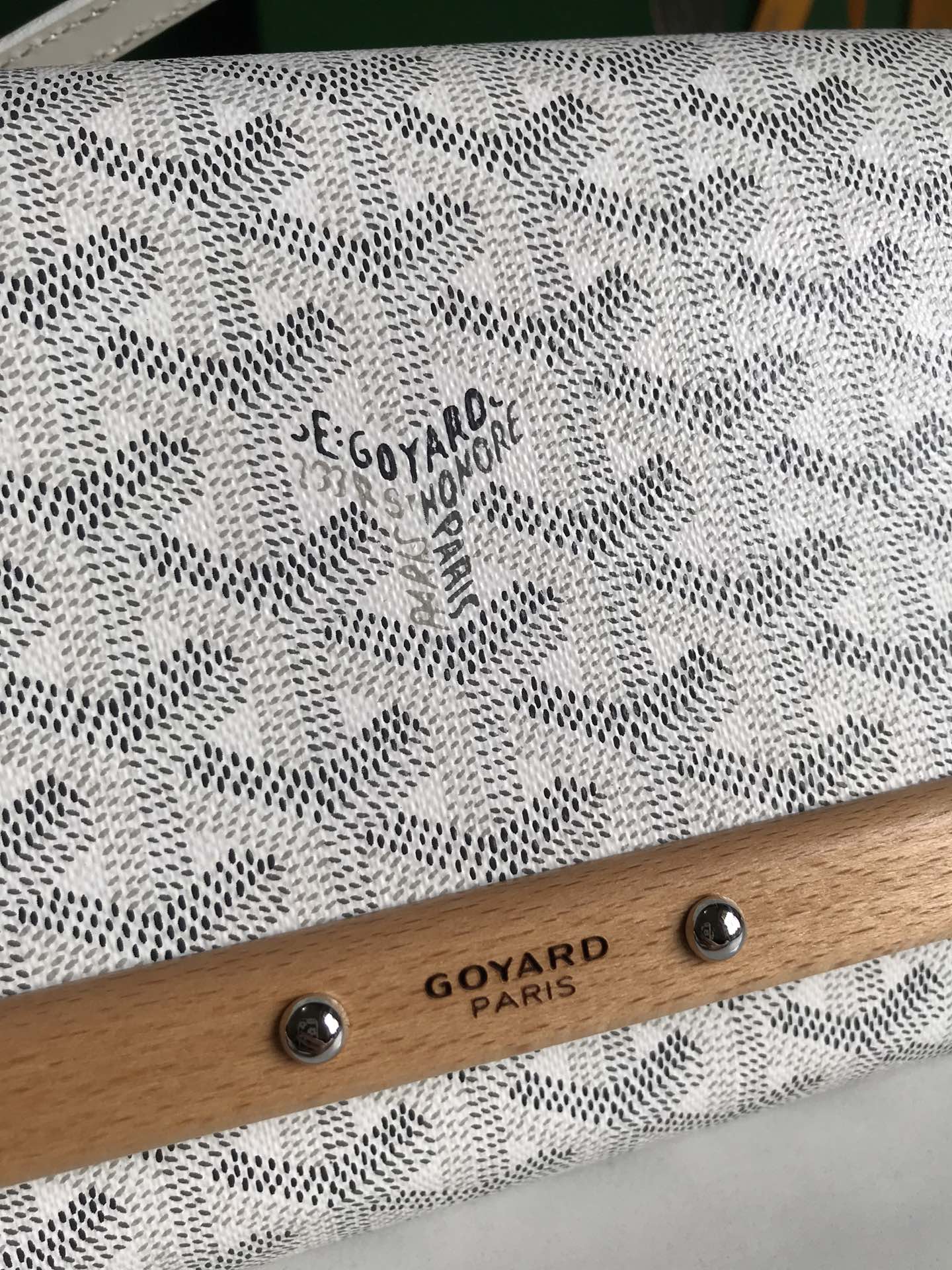 POCHETTE MONTE-CARLO PM 25 EN TOILE GOYARDINE BLANCHE