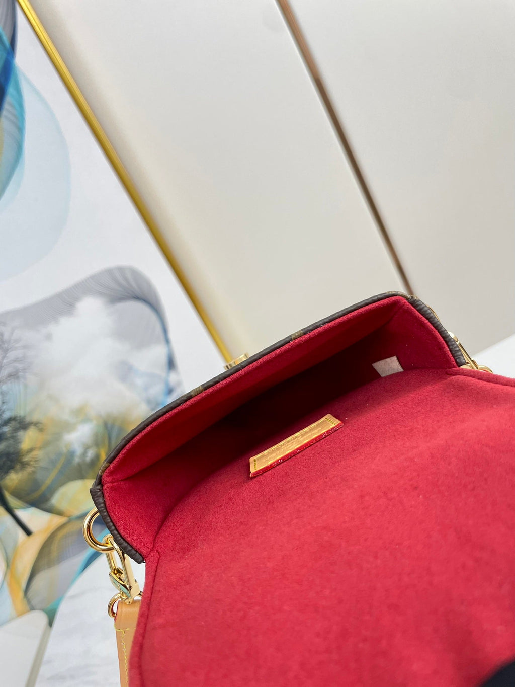 MICRO CHANTILLY 13 EN TOILE MONOGRAMME MARRON ET GARNITURES EN CUIR