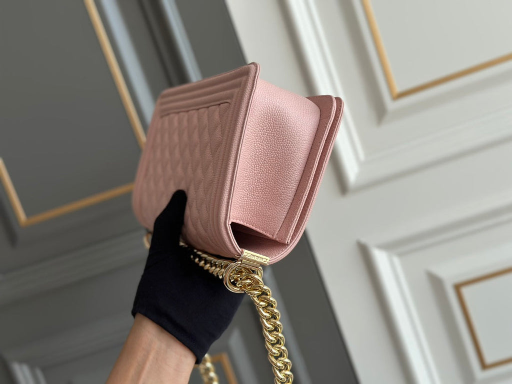 GARÇON MOYEN 25 ROSE MATELASSÉ CAVIAR GHW