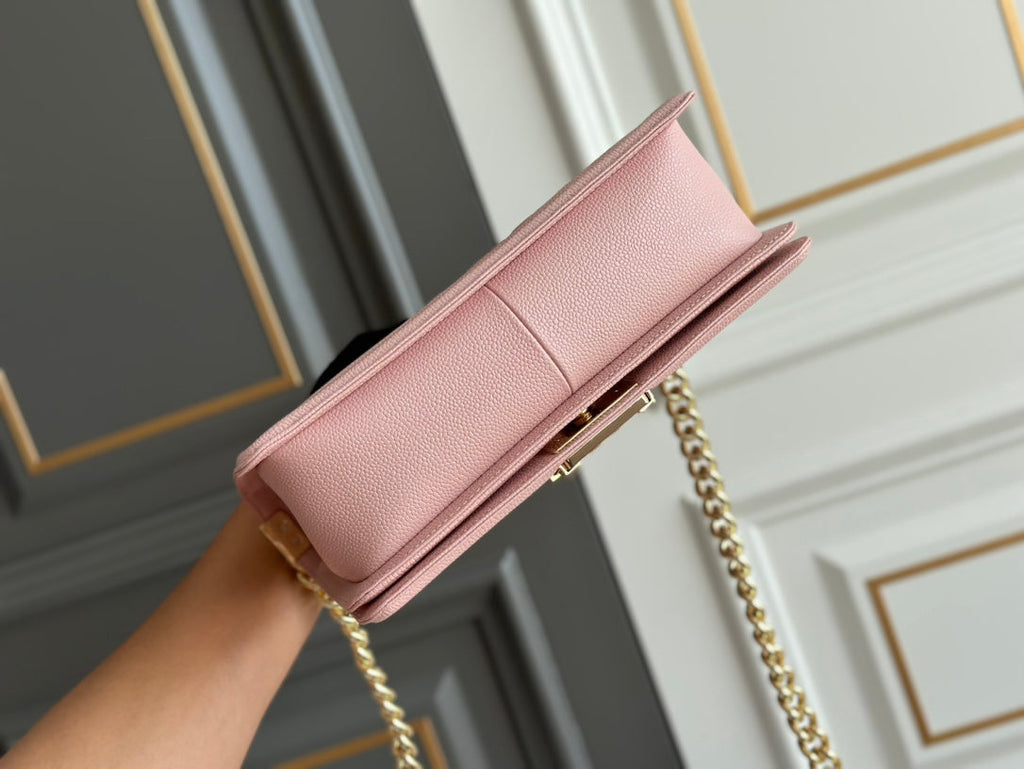GARÇON MOYEN 25 ROSE MATELASSÉ CAVIAR GHW