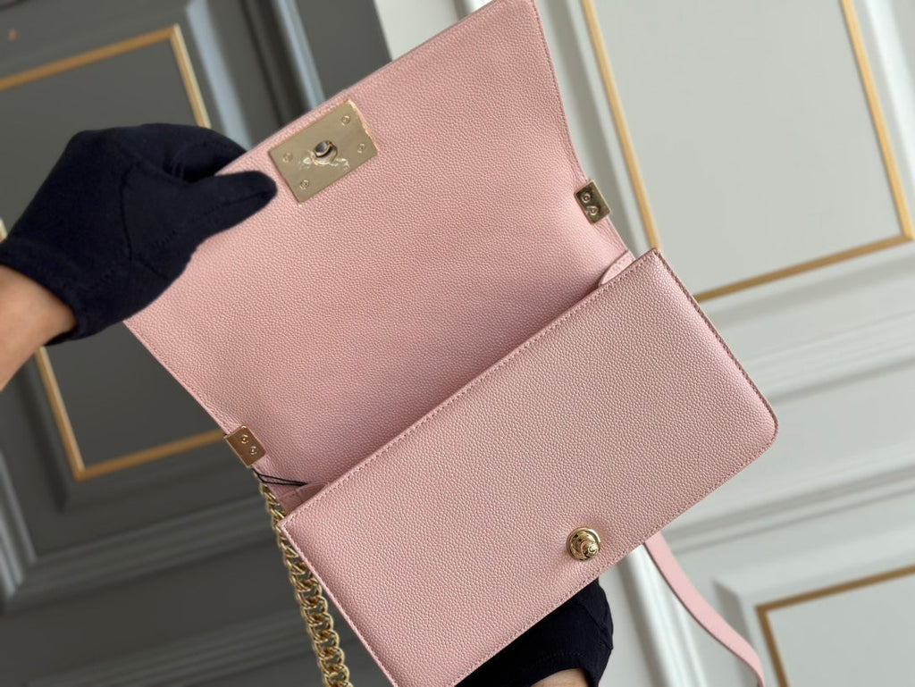 GARÇON MOYEN 25 ROSE MATELASSÉ CAVIAR GHW