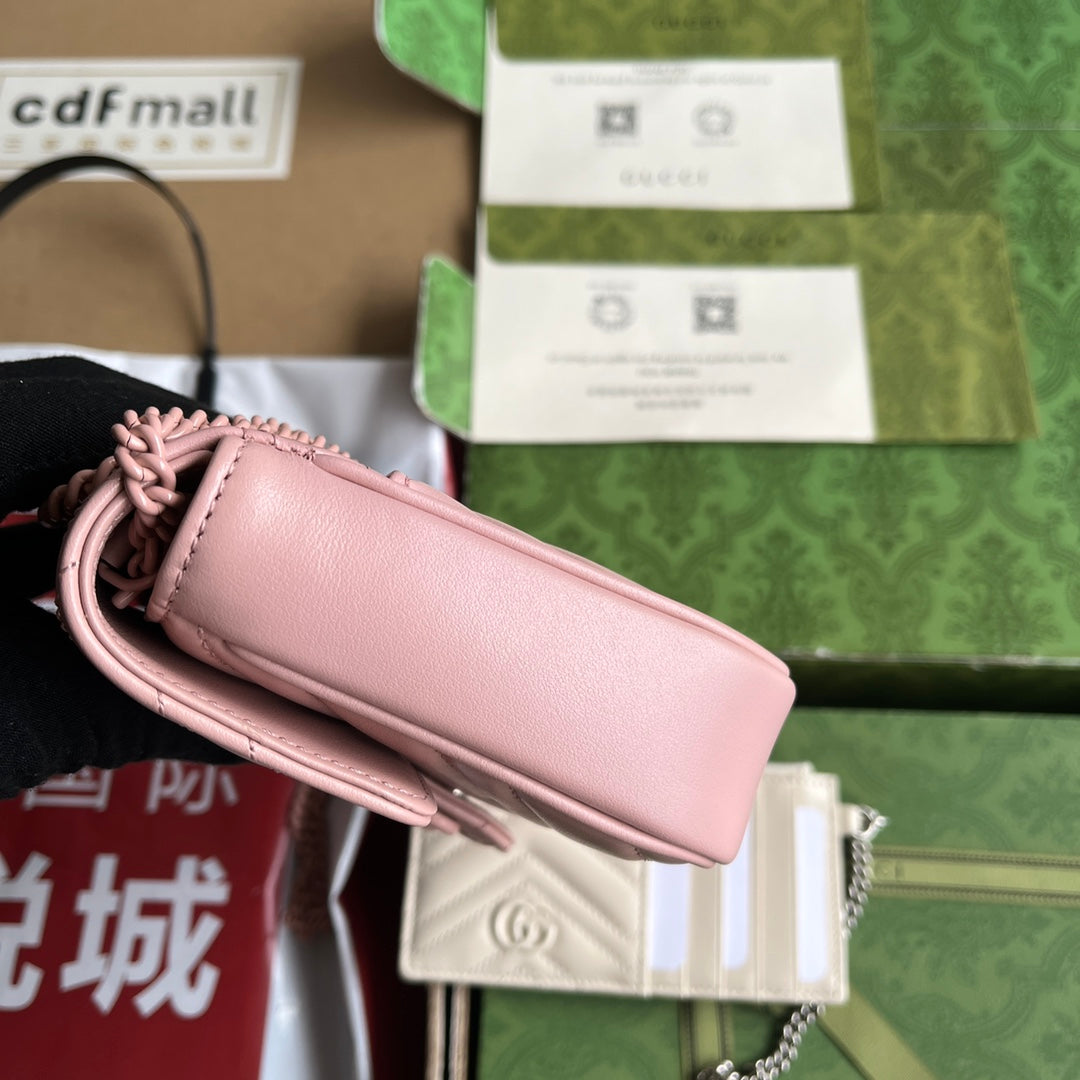 GG MARMONT 21CM TOUT CUIR DE VEAU ROSE