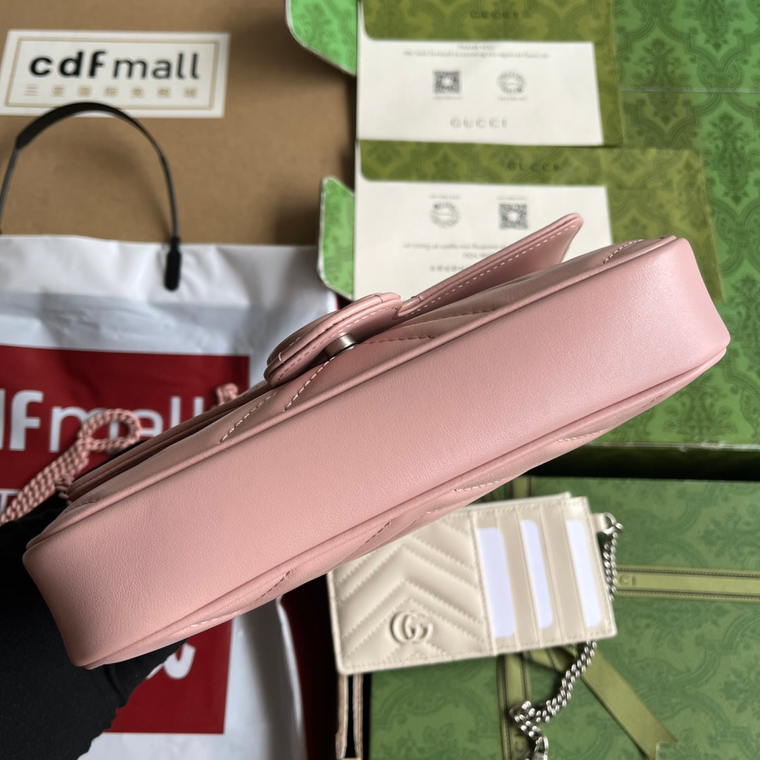 GG MARMONT 21CM TOUT CUIR DE VEAU ROSE