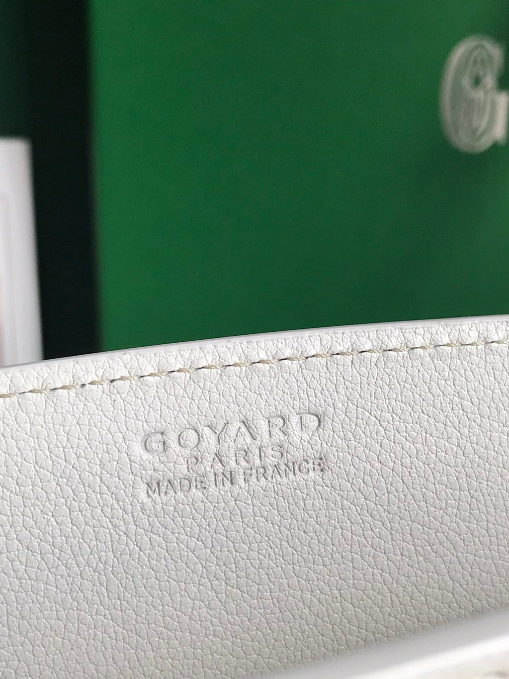 MINI SAC ROUETTE STRUCTURÉ 21 EN TOILE GOYARDINE BLANCHE ET CUIR DE VEAU