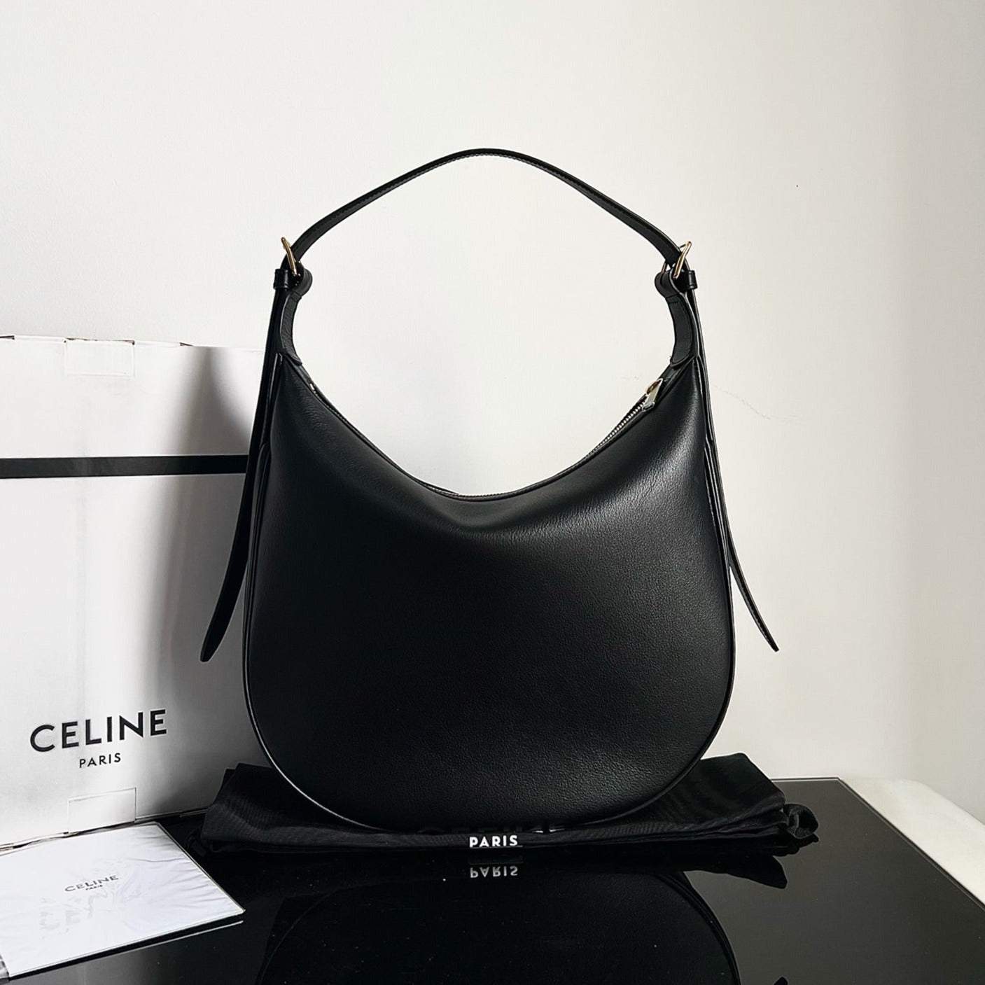 TRIOMPHE 31 CUIR DE VEAU NOIR