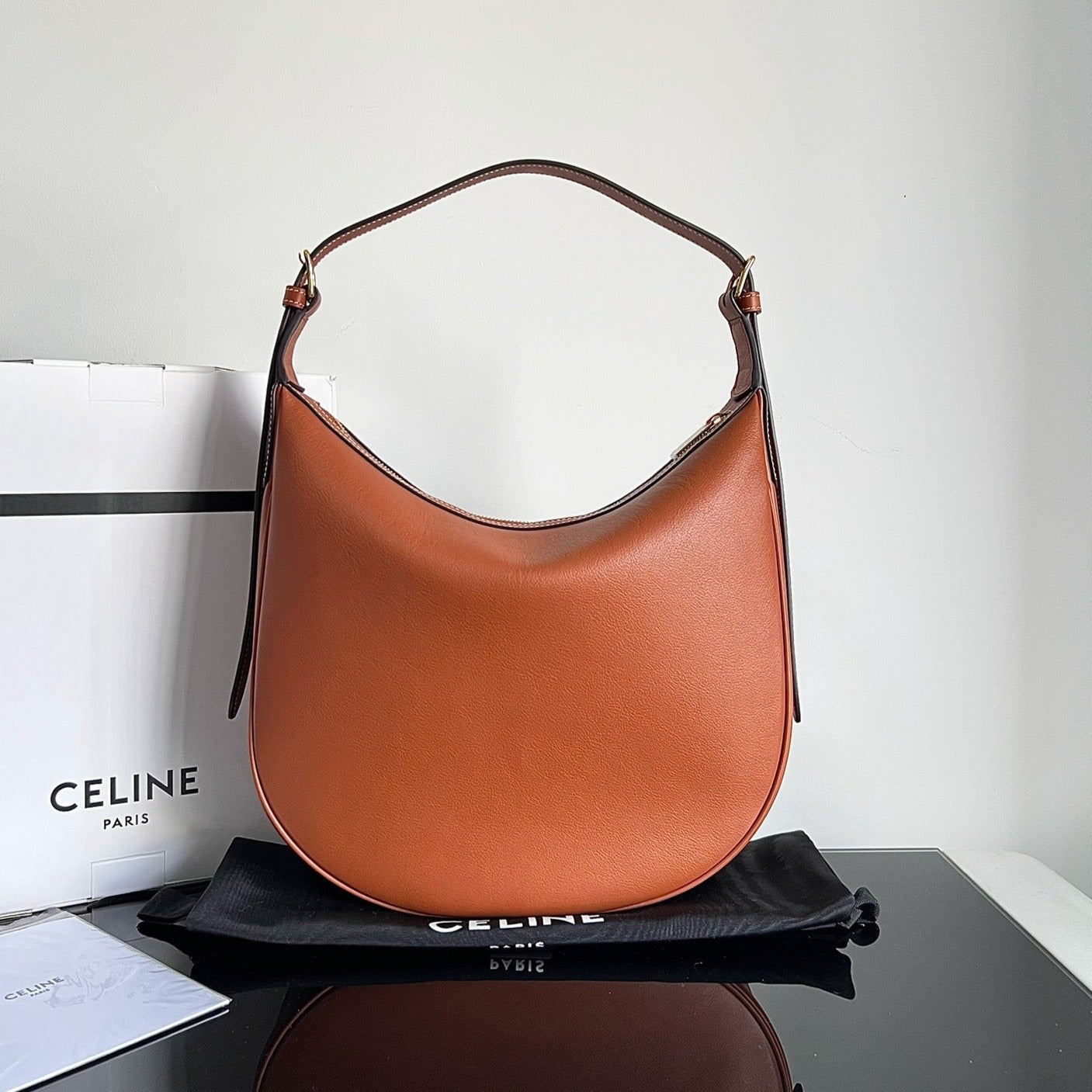 TRIOMPHE 31 CUIR DE VEAU MARRON TAN