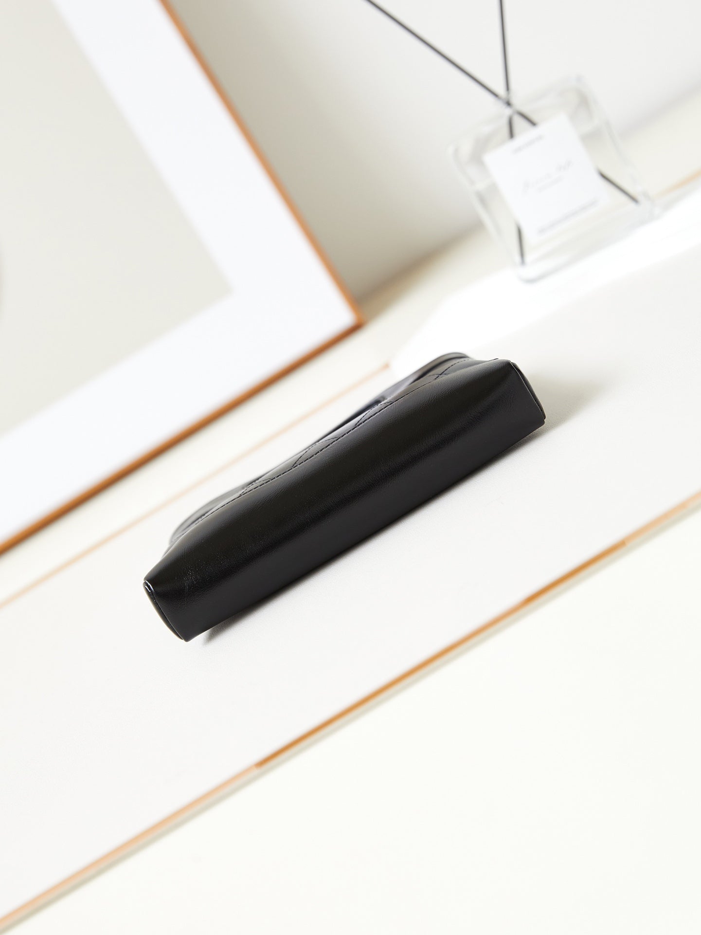 CC 24S31 NANO SAC CABAS 17,5 CM CUIR D'AGNEAU NOIR QUINCAILLERIE DORÉ