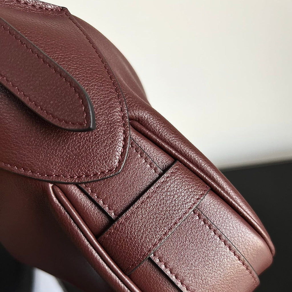 SAC SOUS-BRAS 34 CUIR DE VACHE MARRON CUIR DE VEAU SOUPLE