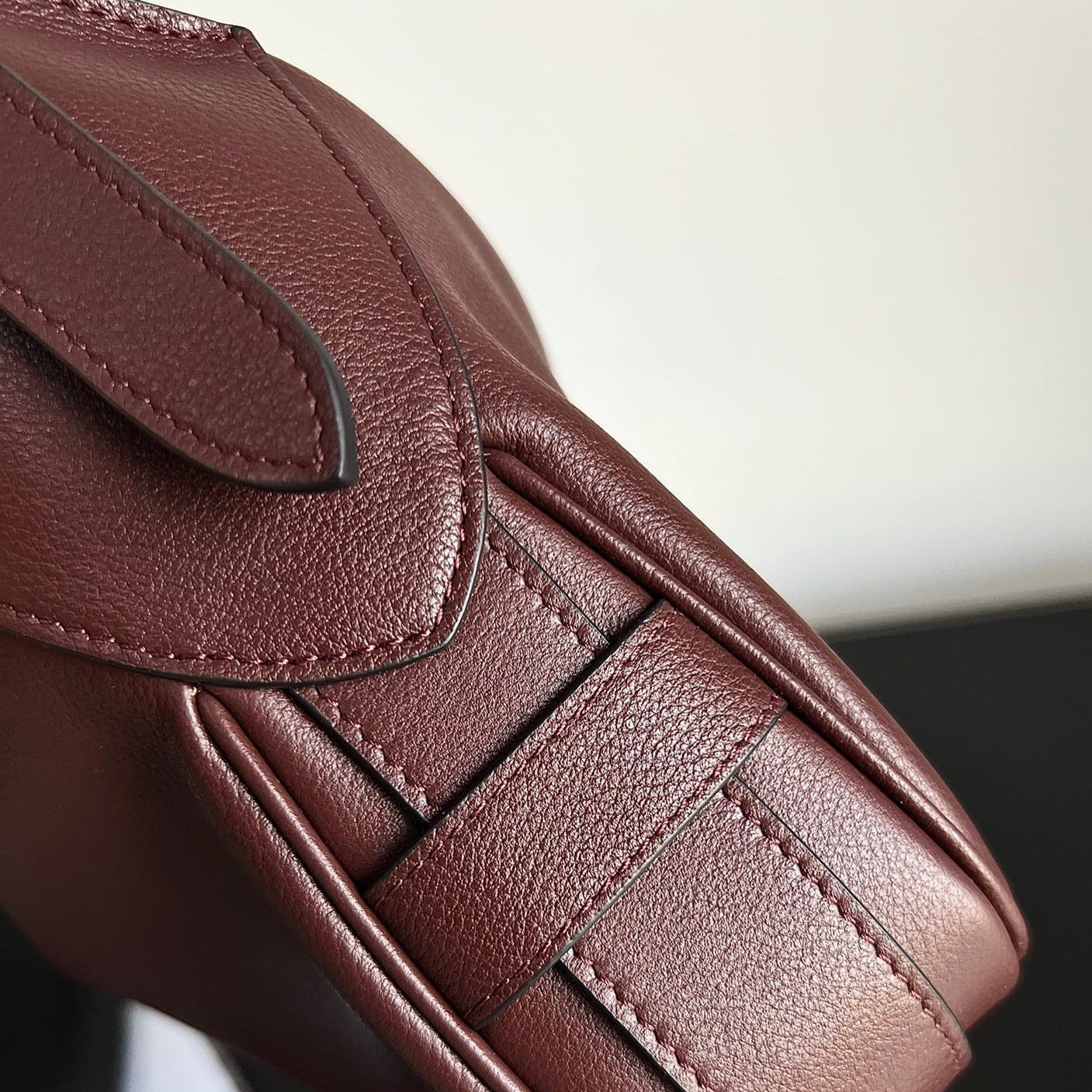 SAC SOUS-BRAS 34 CUIR DE VACHE MARRON CUIR DE VEAU SOUPLE