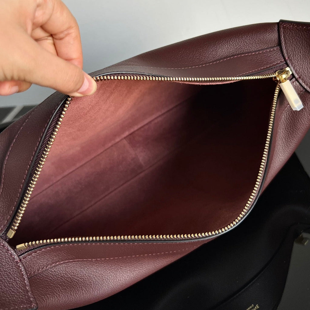 SAC SOUS-BRAS 34 CUIR DE VACHE MARRON CUIR DE VEAU SOUPLE