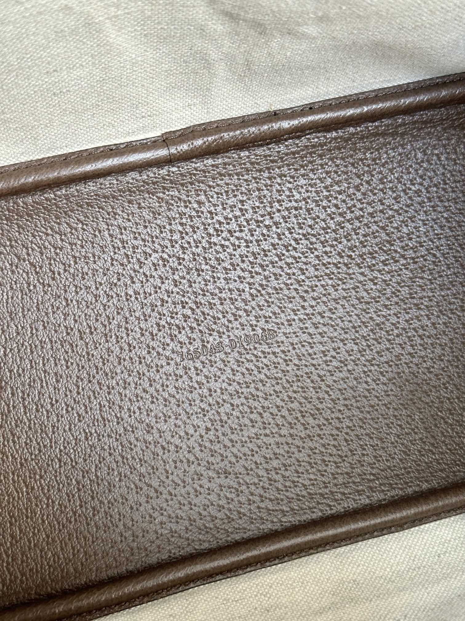 OPHIDIA PETIT SAC CABAS 31 TOILE BEIGE ET CUIR DE VEAU MARRON