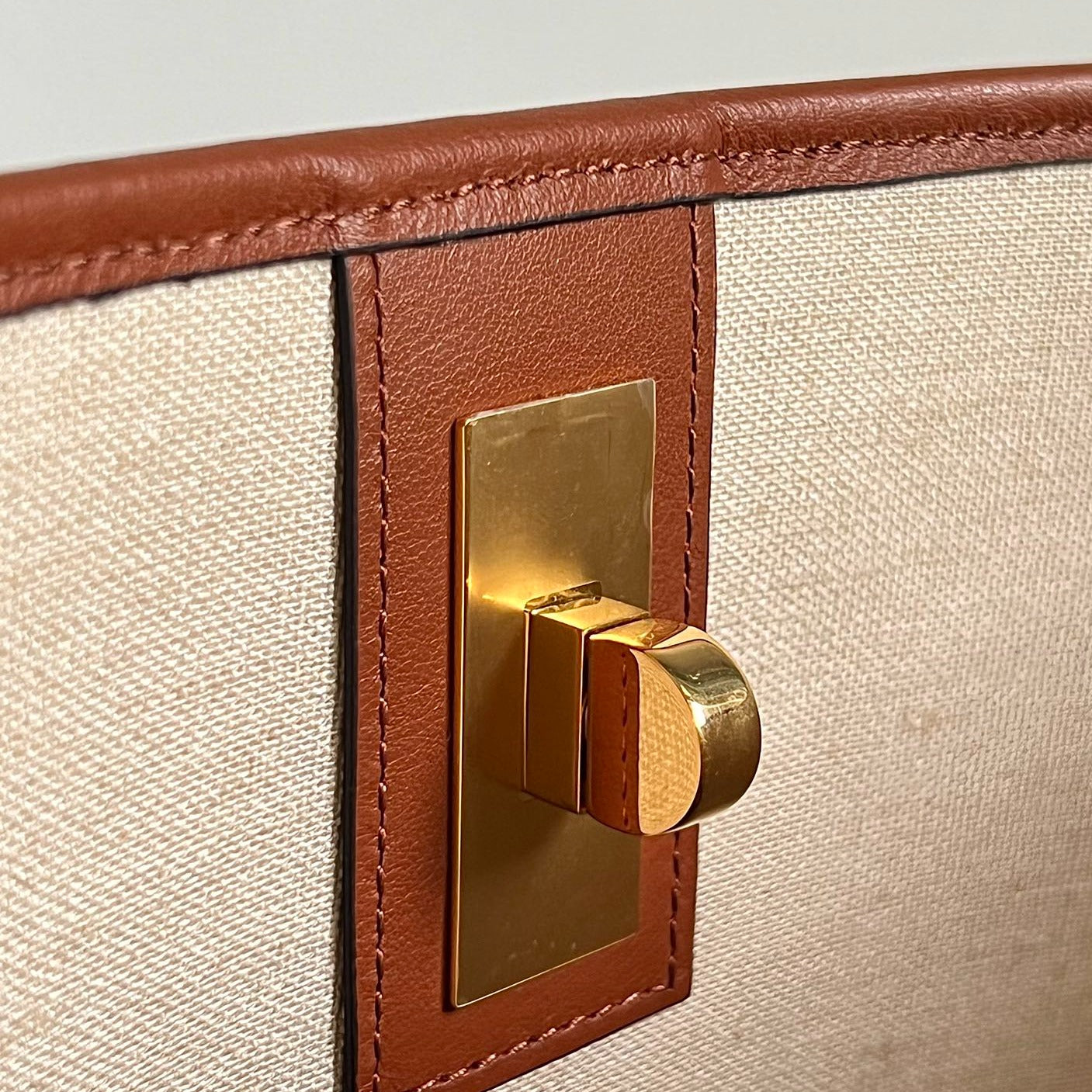 SAC SEAU EN LAINE 24 BEIGE CRÈME CUIR DE VEAU ORIGINAL