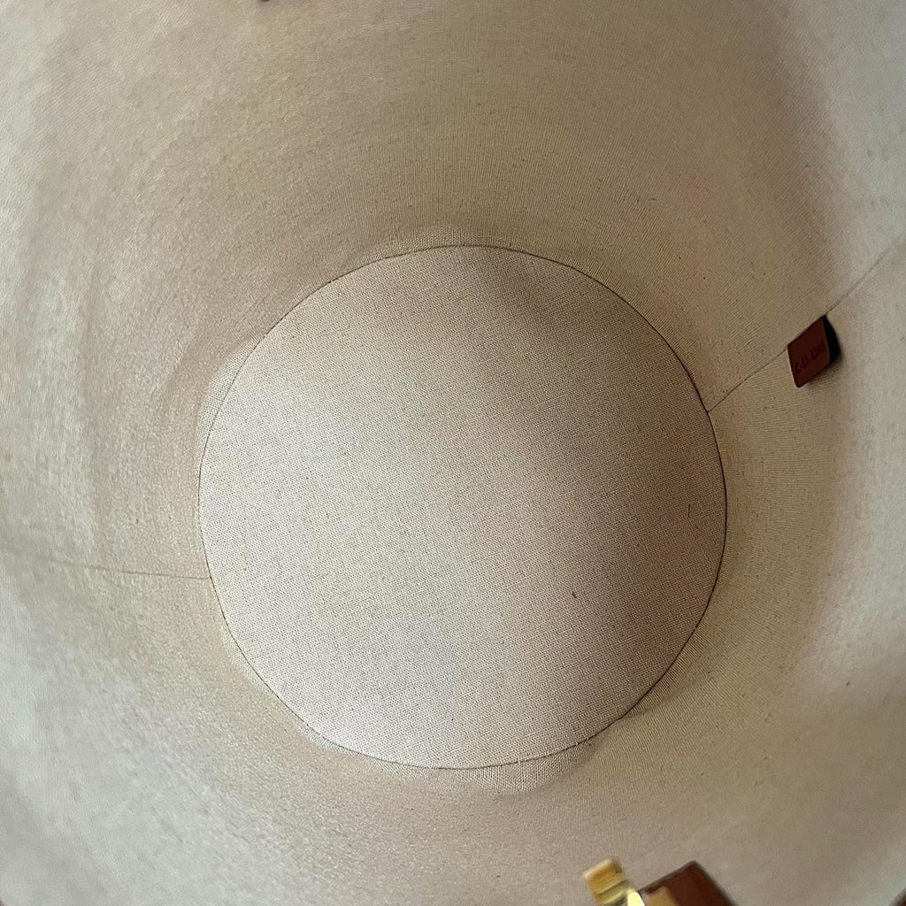 SAC SEAU EN LAINE 24 BEIGE CRÈME CUIR DE VEAU ORIGINAL