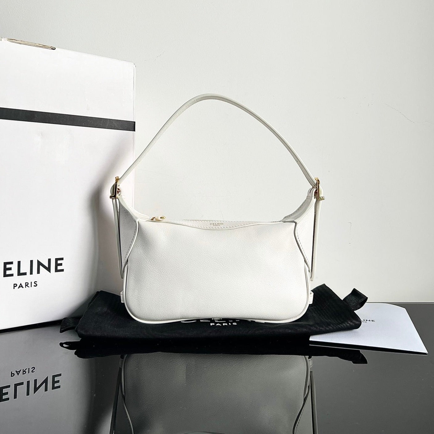 MINI SAC À MAIN EN CUIR DE VEAU SOFT 19 BLANC