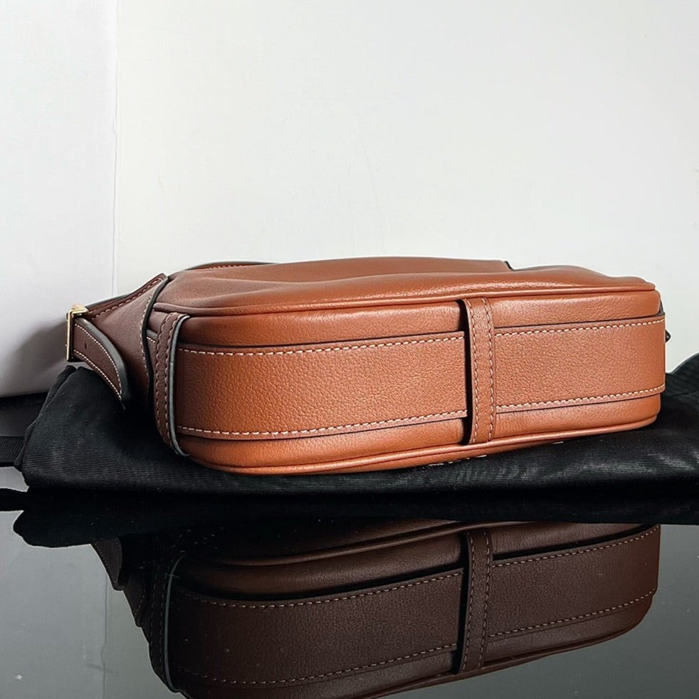 MINI SAC À MAIN EN CUIR DE VEAU SOFT 19 TAN