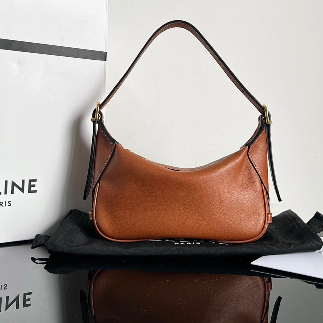 MINI SAC À MAIN EN CUIR DE VEAU SOFT 19 TAN