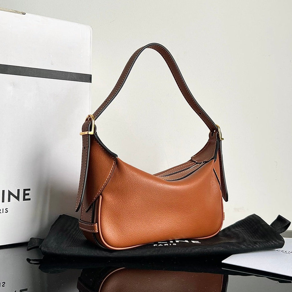 MINI SAC À MAIN EN CUIR DE VEAU SOFT 19 TAN