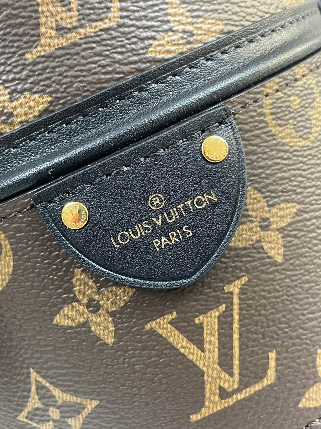 CANOÉ 20 EN TOILE MONOGRAMME MARRON QUINCAILLERIE DORÉ