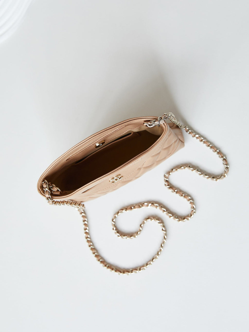 CC 24S31 NANO SHOPPING BAG 17.5CM BROWN LAMBSKIN GOLD HARDWARE