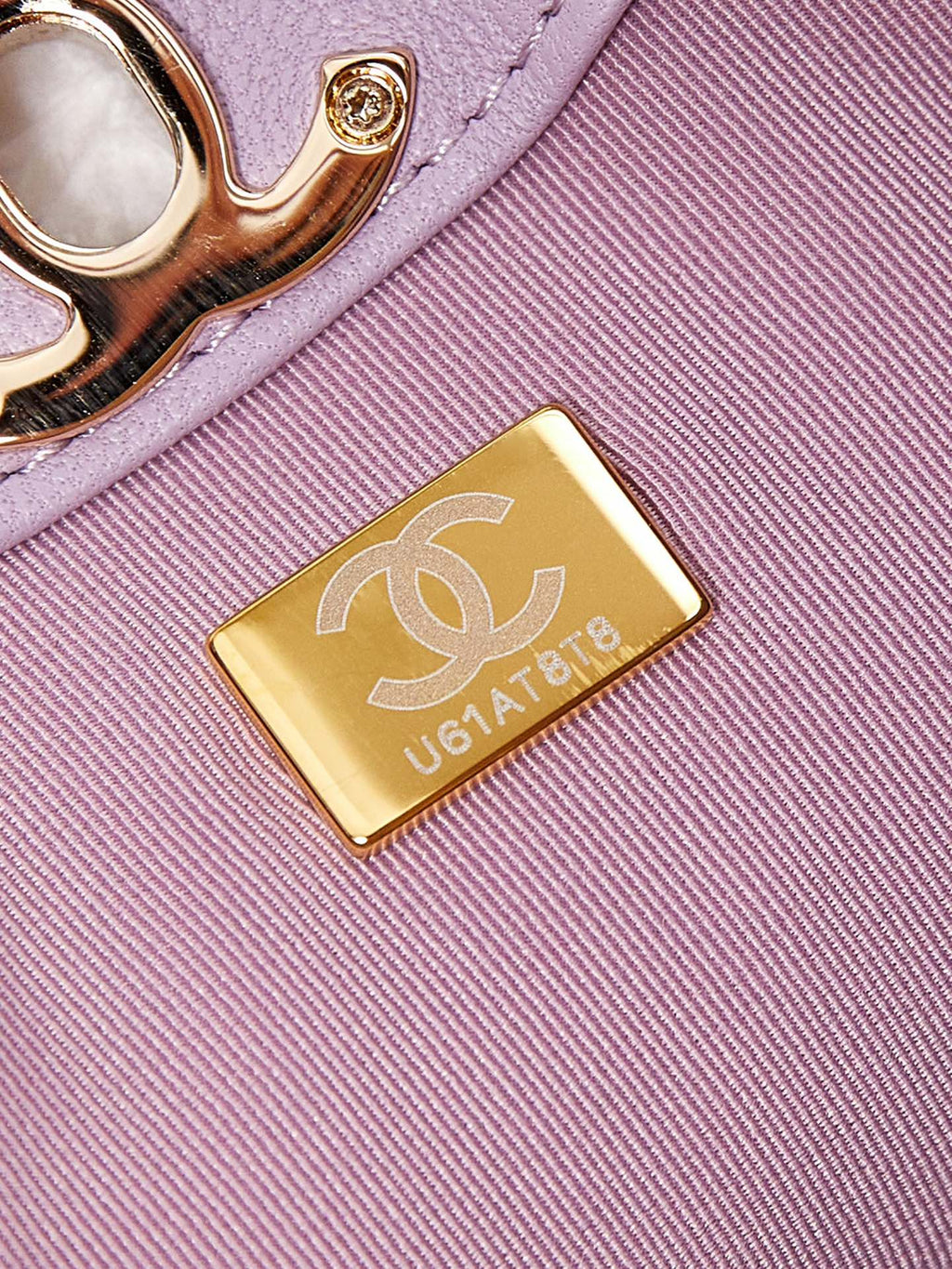 CC 24S31 MINI SAC CABAS 22 CM CUIR D'AGNEAU ROSE CLAIR QUINCAILLERIE DORÉ