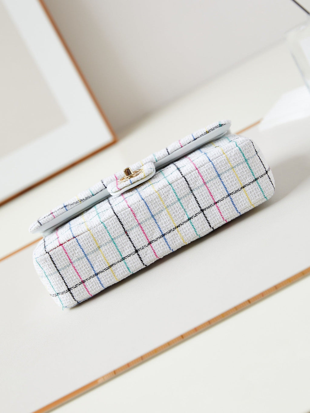 24P MEDIUM CLASSIC 25CM TWEED BLANC QUINCAILLERIE OR
