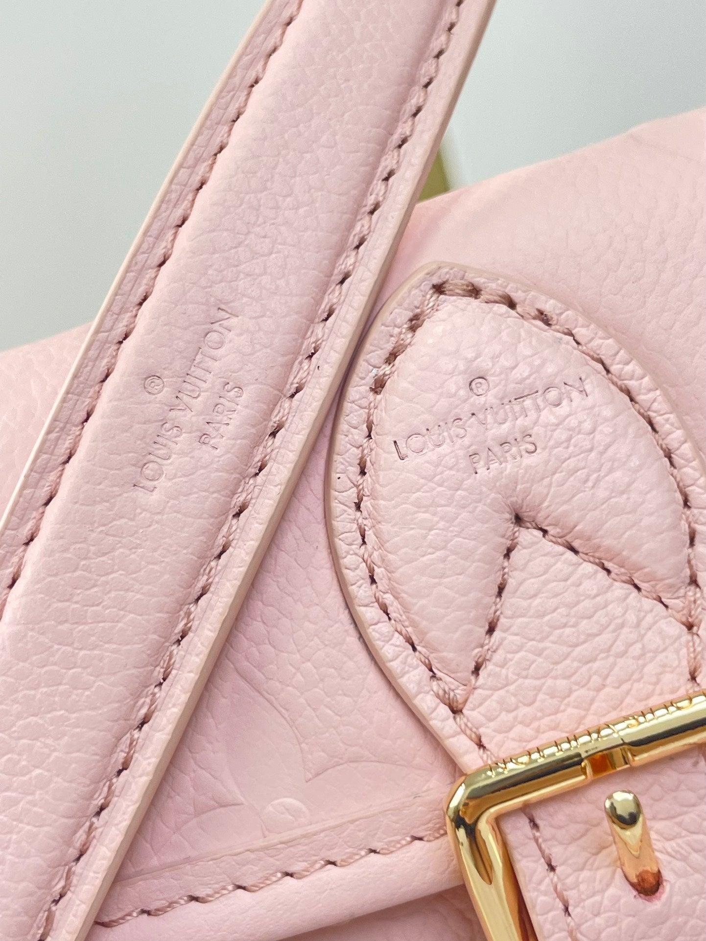 NANO DIANE 19 EN CUIR MONOGRAMME EMPREINTE ROSE OPALE