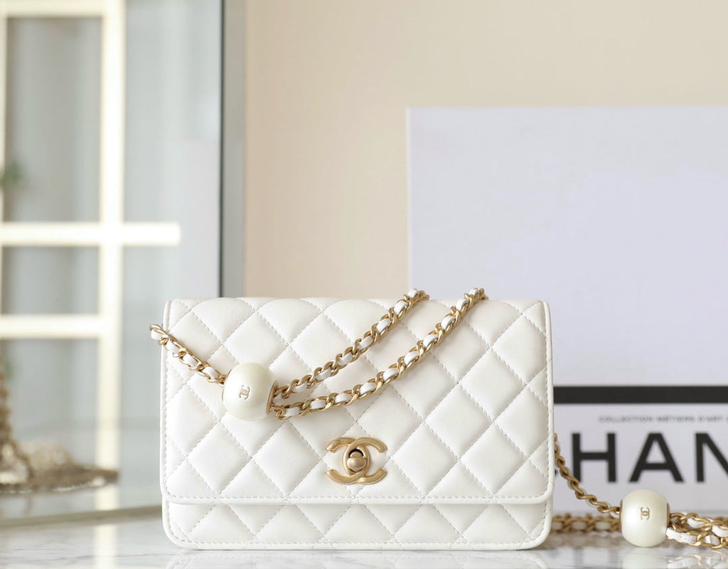 CC 24S WOC 19CM CUIR DE VEAU BLANC PEARL BALL 