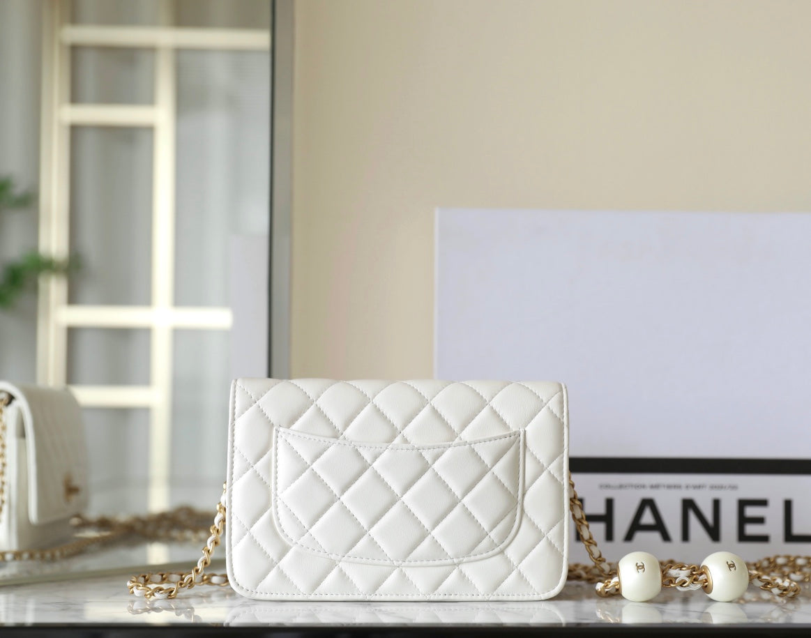 CC 24S WOC 19CM CUIR DE VEAU BLANC PEARL BALL 