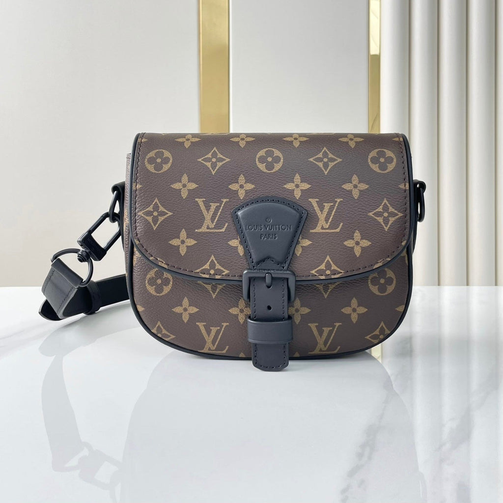 MONTSOURIS MESSENGER PM 20 EN TOILE MONOGRAMME MARRON