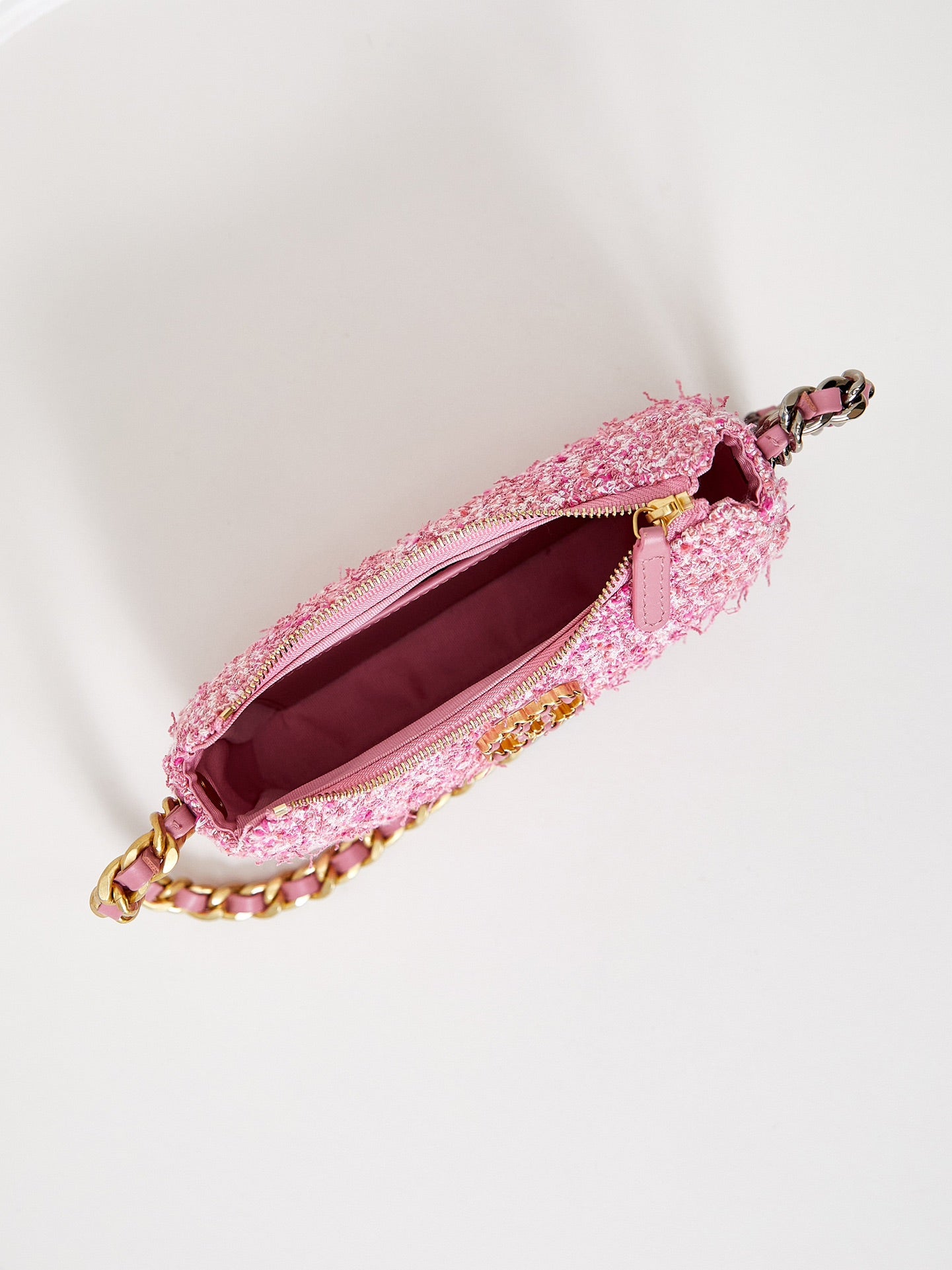 19 SAC HOBO 20CM TWEED ROSE