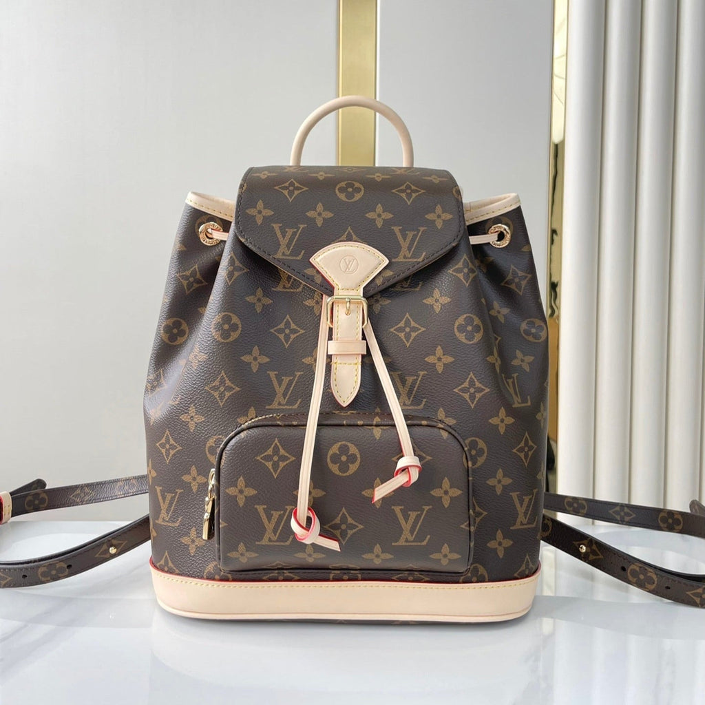 SAC À DOS MONTSOURIS PM 30 EN TOILE MONOGRAMME MARRON
