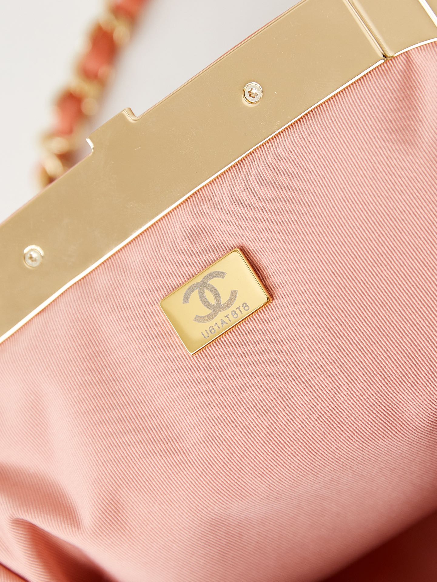 24A CLUTCH 24CM ORANGE LAMBSKIN GOLD HARDWARE