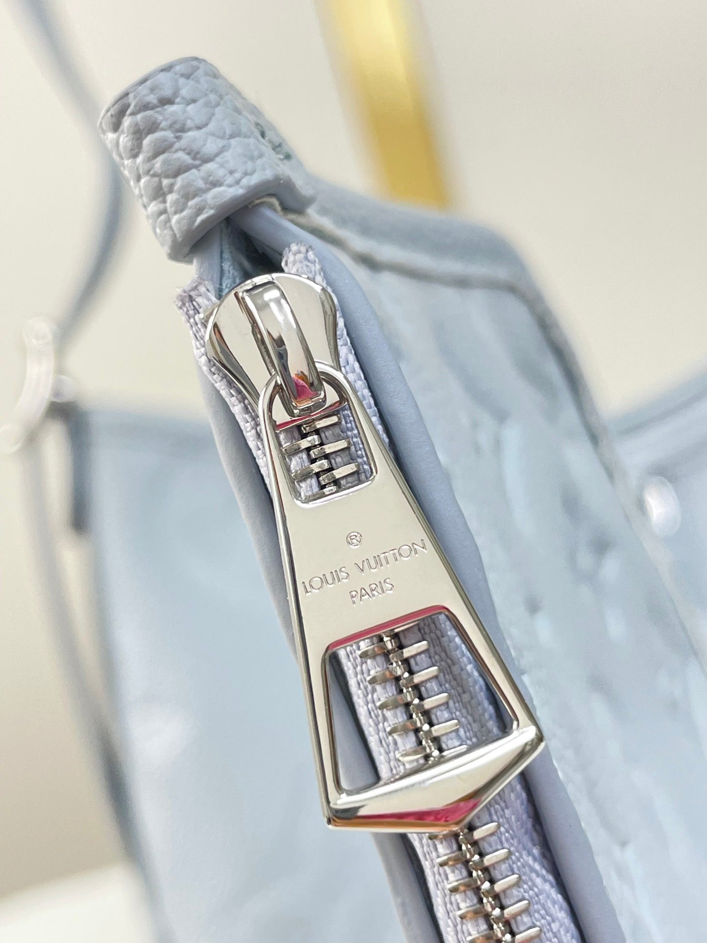 CARRYALL PM 29 EN CUIR EMPREINTE MONOGRAMME BLEU BEAU