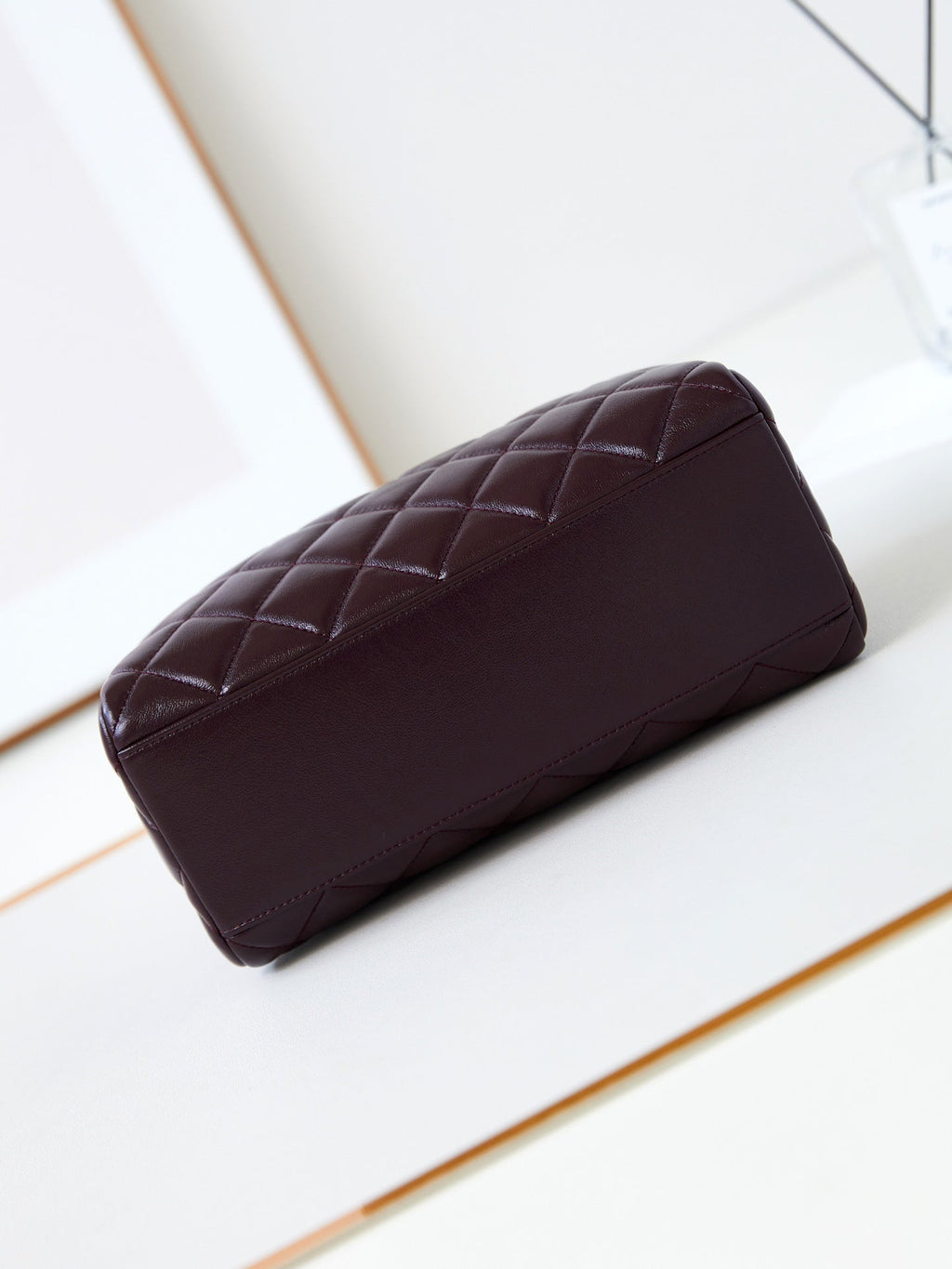 SAC BOWLING CC 24K 25CM CUIR D'AGNEAU CIRÉ BORDEAUX