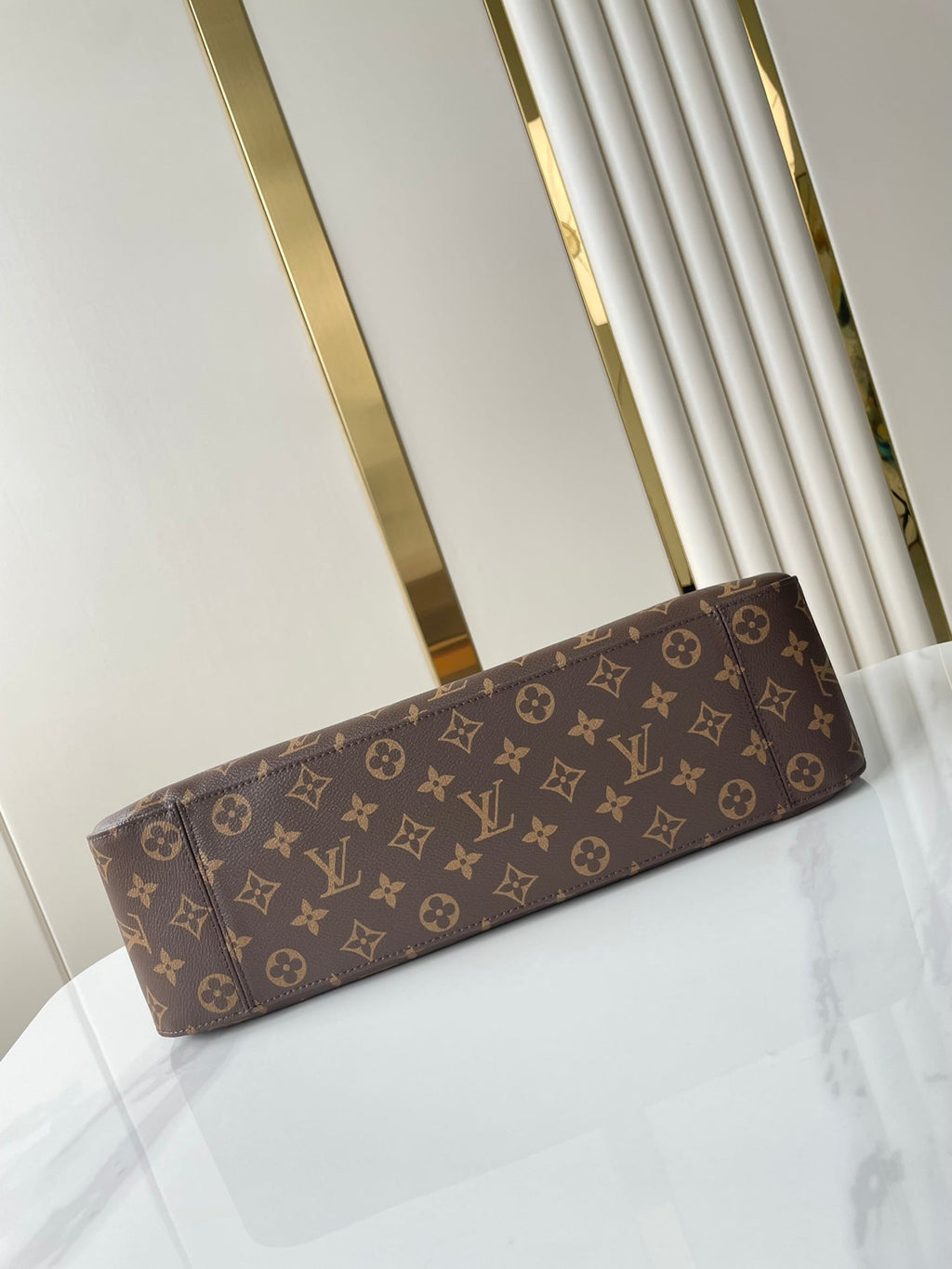 SLOUCHY MM 40 EN TOILE MONOGRAMME MARRON