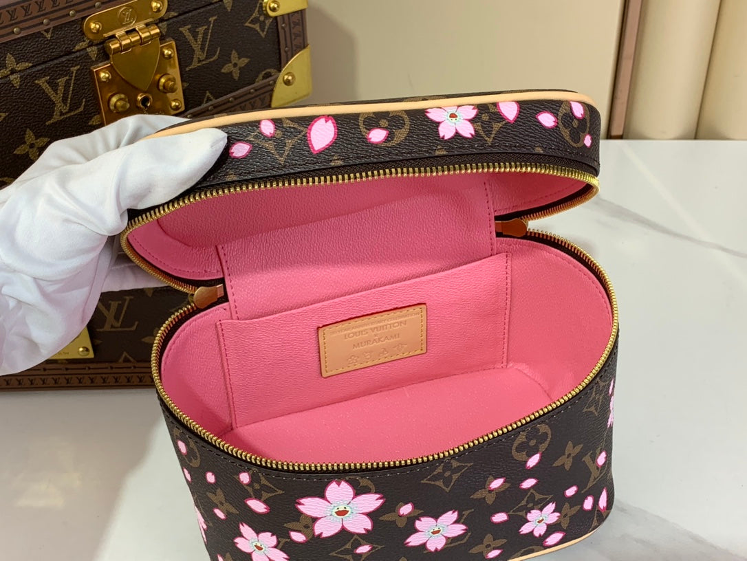 LV X TM NICE 20CM TOILE MONOGRAMME SAKURA MARRON FLEUR DE CERISIER