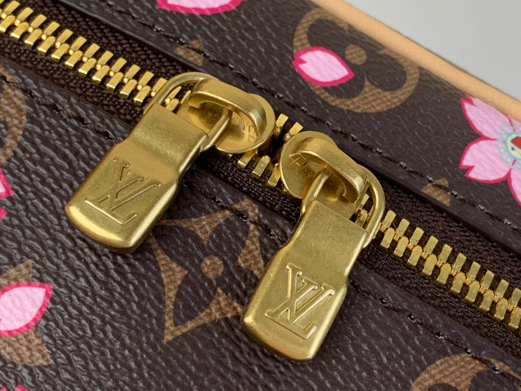 LV X TM NICE 20CM TOILE MONOGRAMME SAKURA MARRON FLEUR DE CERISIER