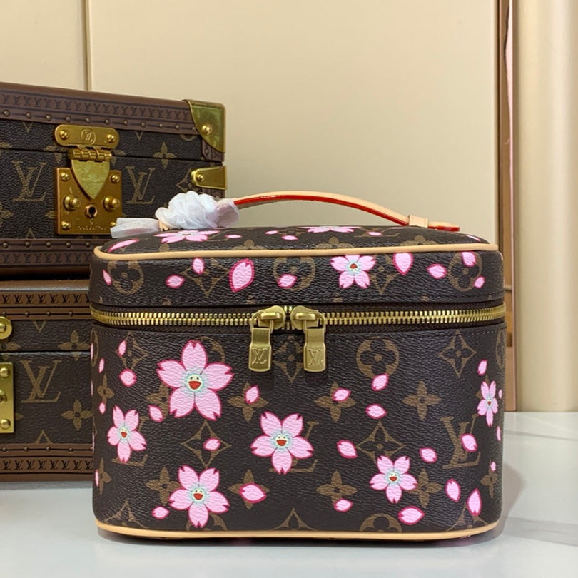 LV X TM NICE 20CM TOILE MONOGRAMME SAKURA MARRON FLEUR DE CERISIER