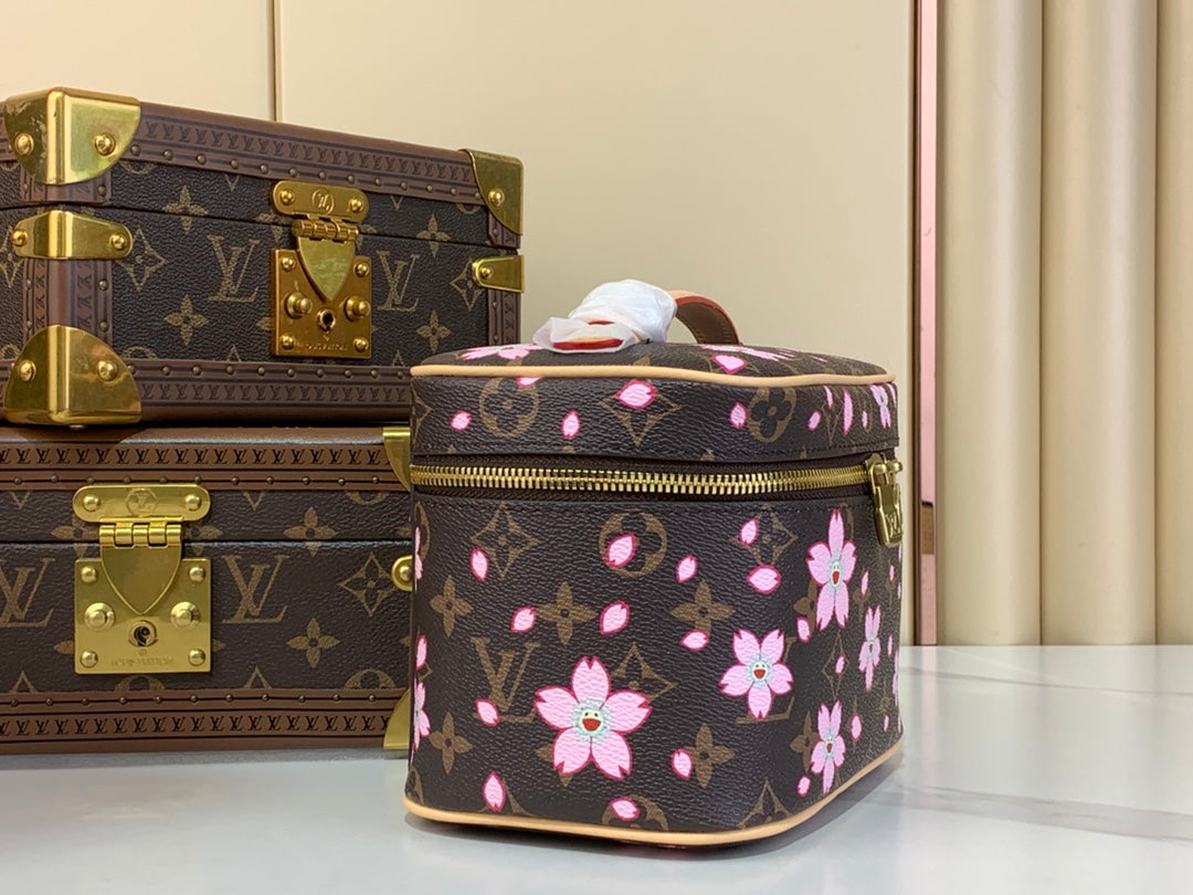 LV X TM NICE 20CM TOILE MONOGRAMME SAKURA MARRON FLEUR DE CERISIER