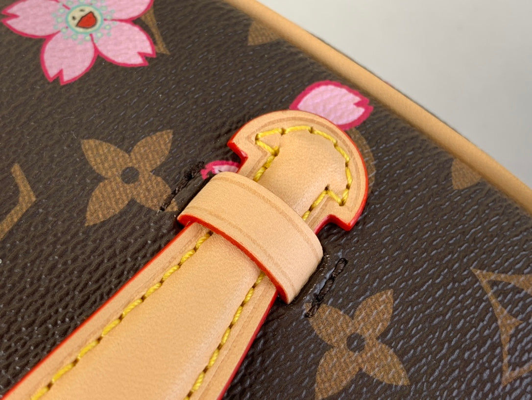 LV X TM NICE 20CM TOILE MONOGRAMME SAKURA MARRON FLEUR DE CERISIER