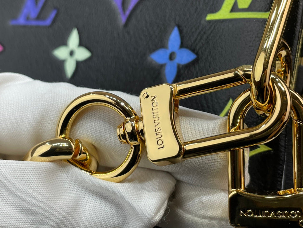 LV X TM COUSSIN BB 21CM CUIR D'AGNEAU GAUFRÉ MONOGRAMME MULTICOLORE NOIR