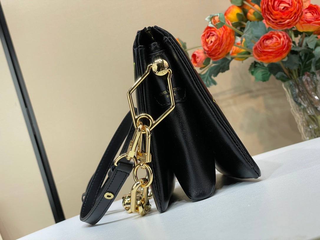 LV X TM COUSSIN BB 21CM CUIR D'AGNEAU GAUFRÉ MONOGRAMME MULTICOLORE NOIR