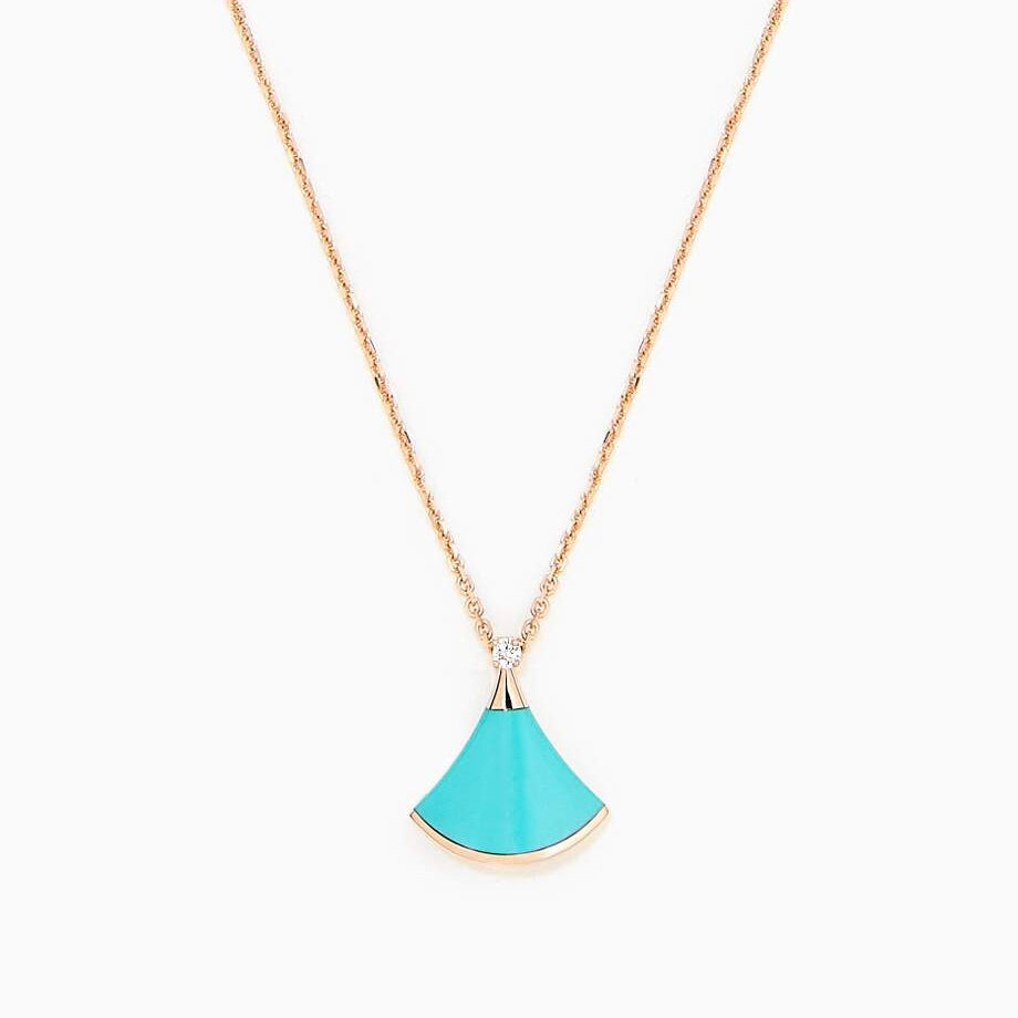 DREAM NECKLACE TURQUOISE ROSE GOLD