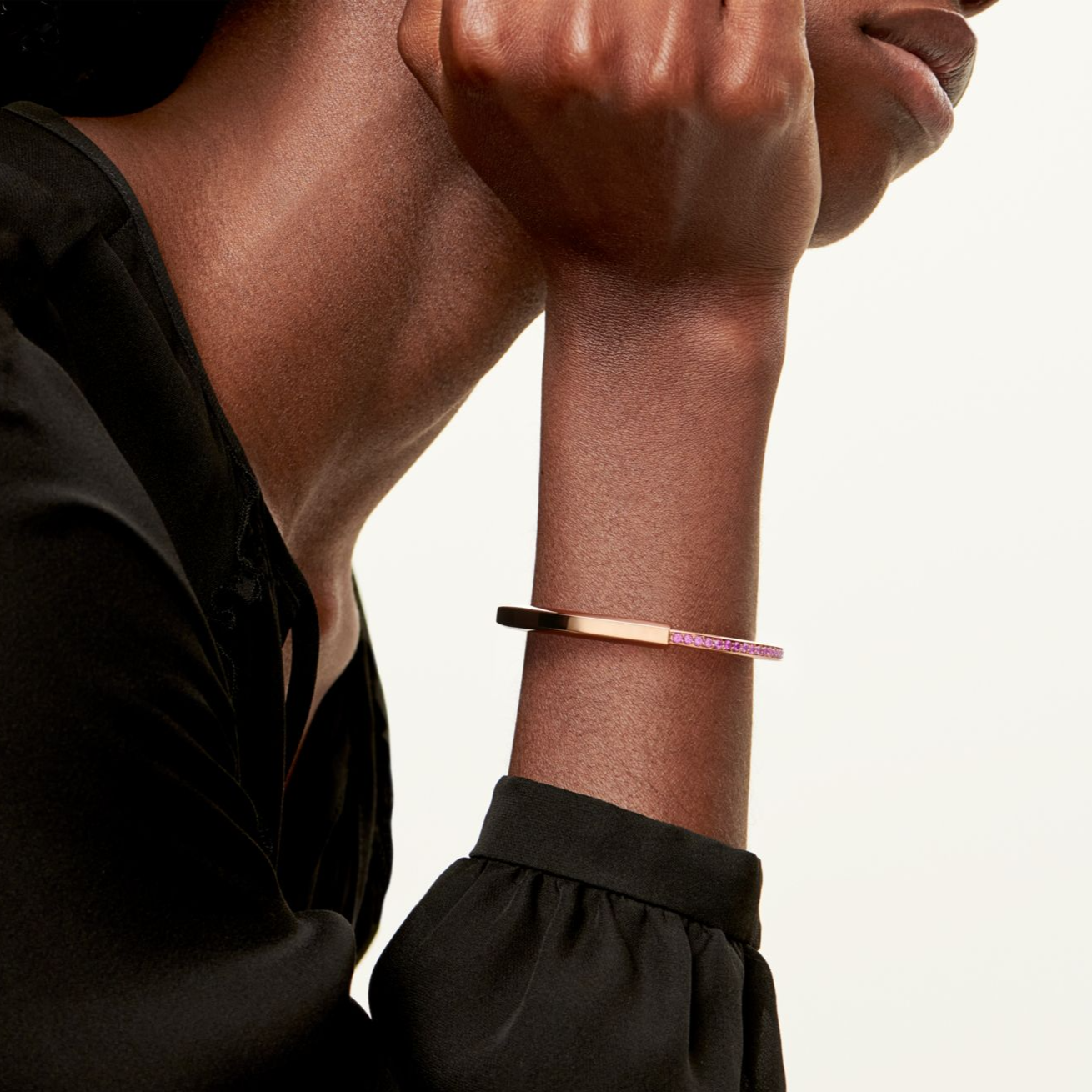LOCK BRACELET ROSE DIAMOND ROSE GOLD