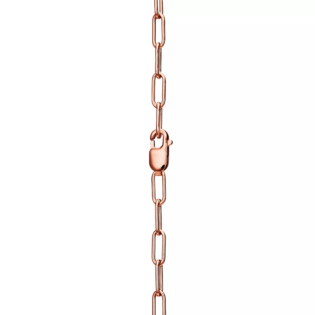 LOCK NECKLACE MEDIUM PENDANT ROSE GOLD PAVED DIAMONDS