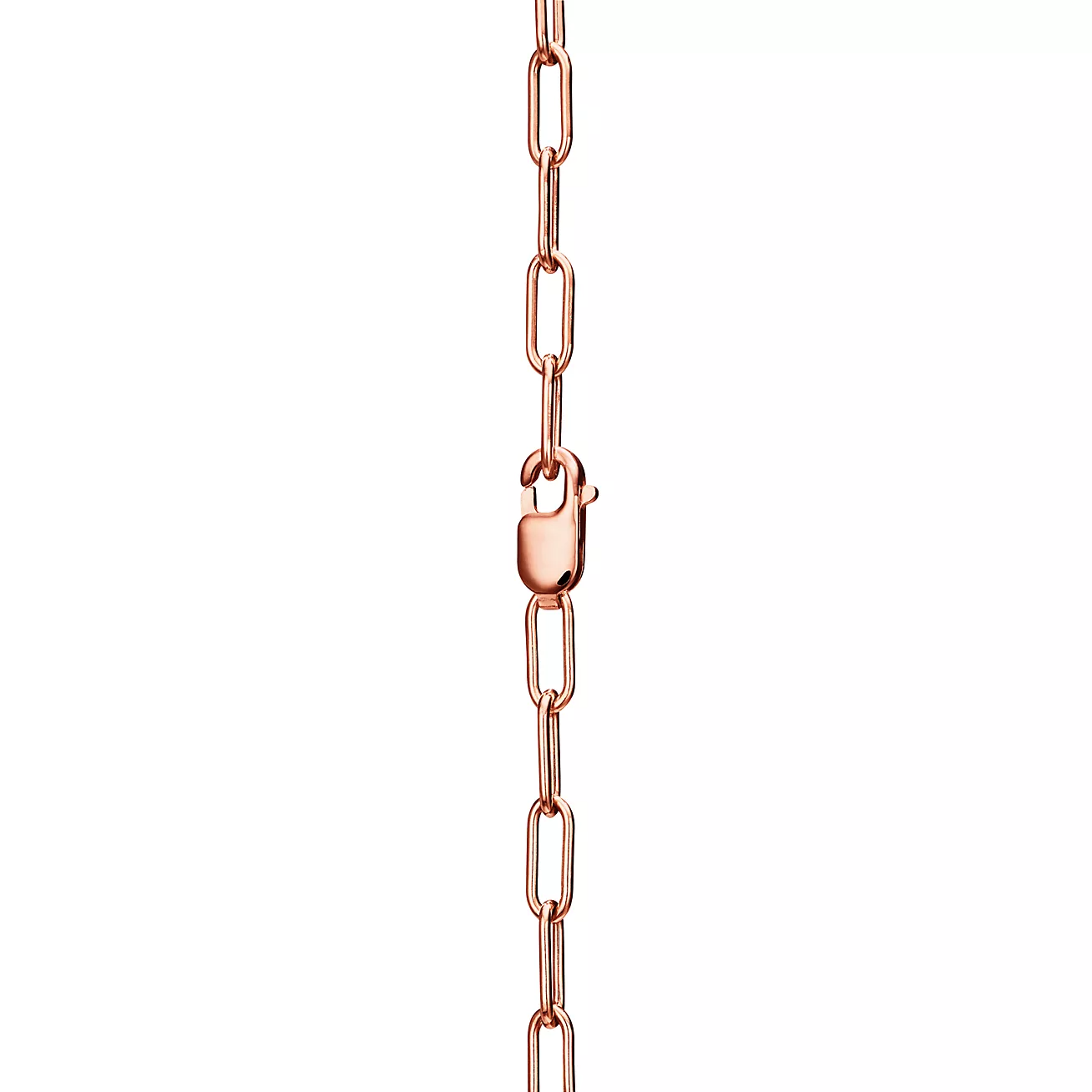 LOCK NECKLACE MEDIUM PENDANT ROSE GOLD PAVED DIAMONDS