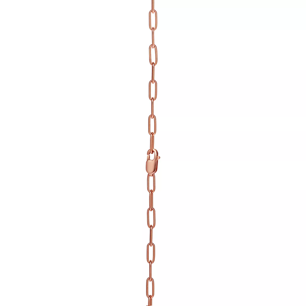 LOCK MEDIUM PENDANT PINK DIAMOND ROSE GOLD NECKLACE