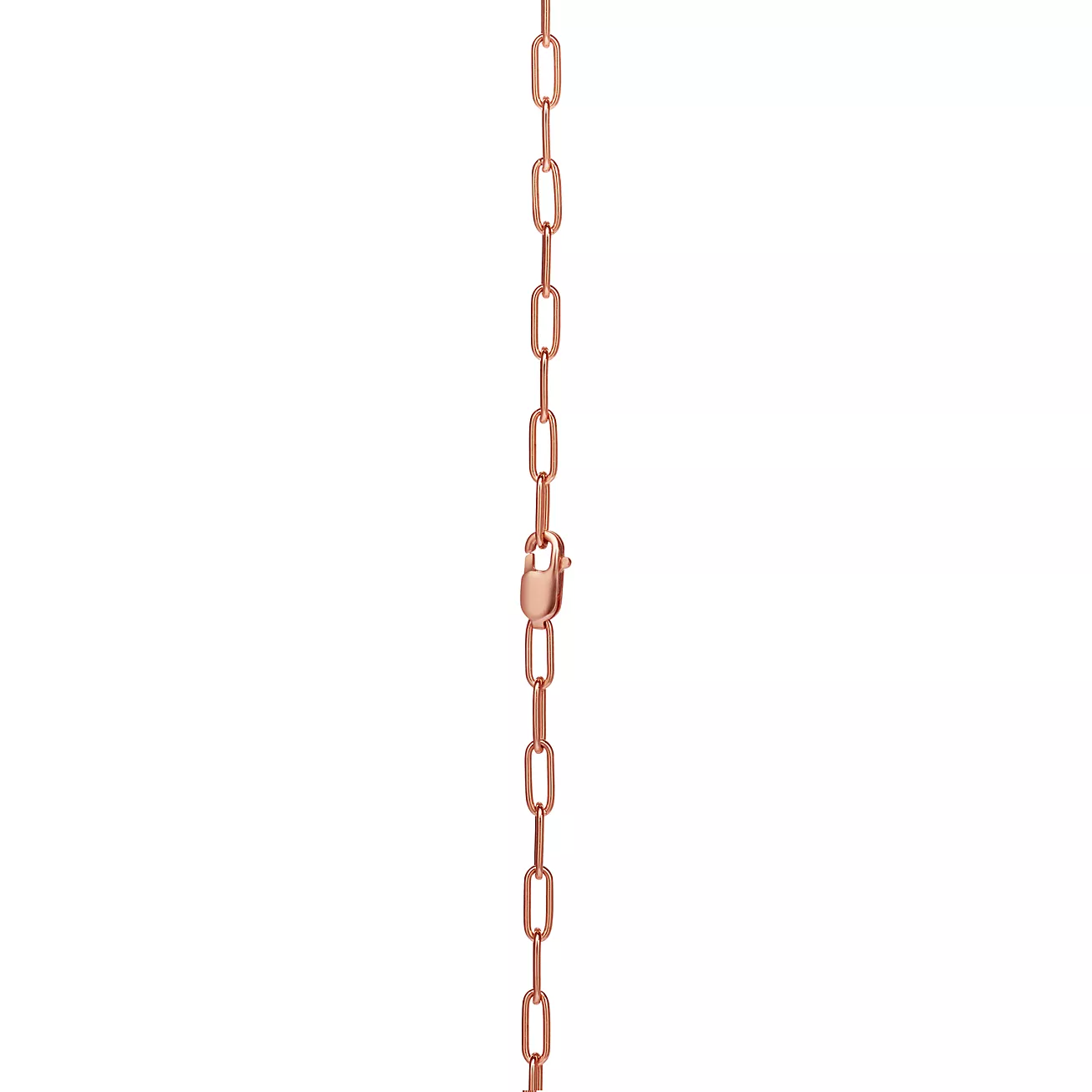 LOCK MEDIUM PENDANT PINK DIAMOND ROSE GOLD NECKLACE